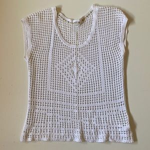 Roxy White Crochet Top